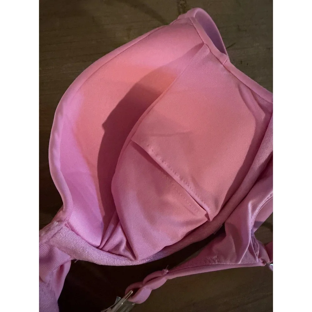 Victoria's Secret Swim Pink Removable Push-Up Bikini Top 32D NWT 11260114